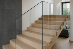 Berėmiai stiklo turėklai – minimalistinė prabanga jūsų interjere